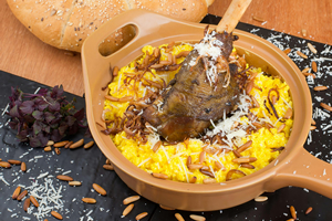 Creamy saffron risotto made with premium threads
